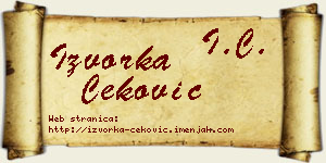 Izvorka Čeković vizit kartica